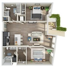 2 Bed, 2 Bath - L 309 floor plan
